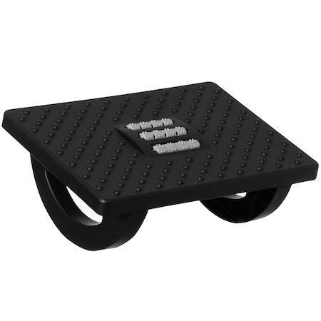 Basicwise Black Rocking Footrest Massage w/Soothing Massage Points and Rollers, Swinging Foot Stool Support QI004646.BK